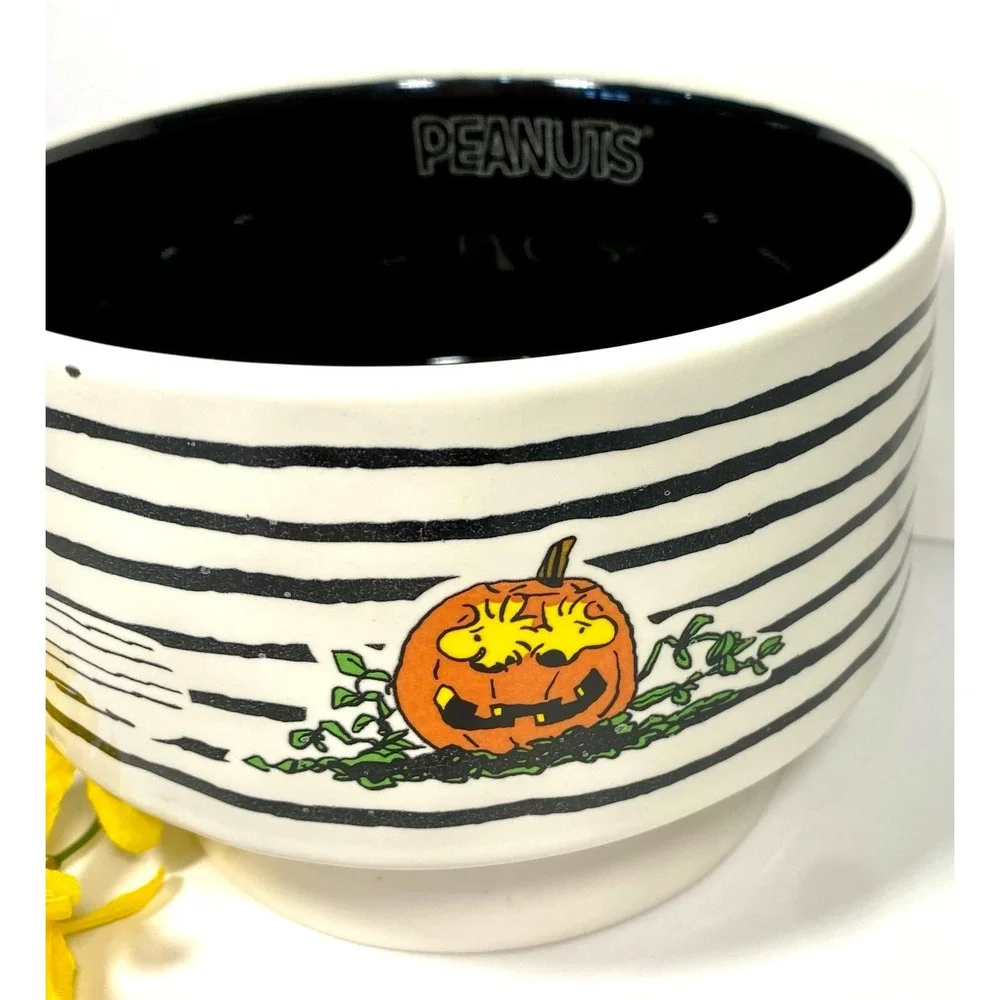Rae Dunn Peanuts Howler Ceramic Pet Dog Bowl 6
